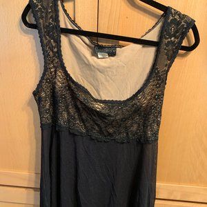 Claire Pettibone White Black Short Nighty - Size L